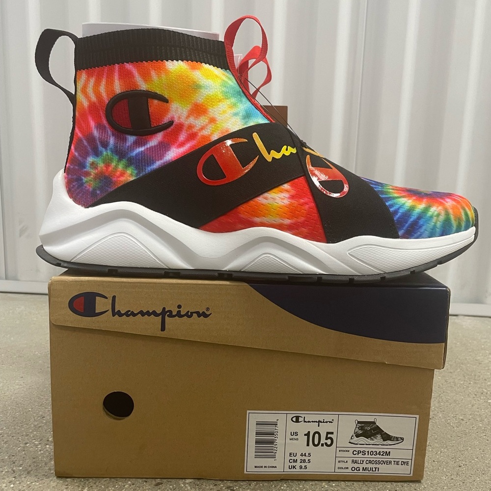 NWB Limited Edition Champion Tie Dye Tennis Shoes Sneakers size 10.5